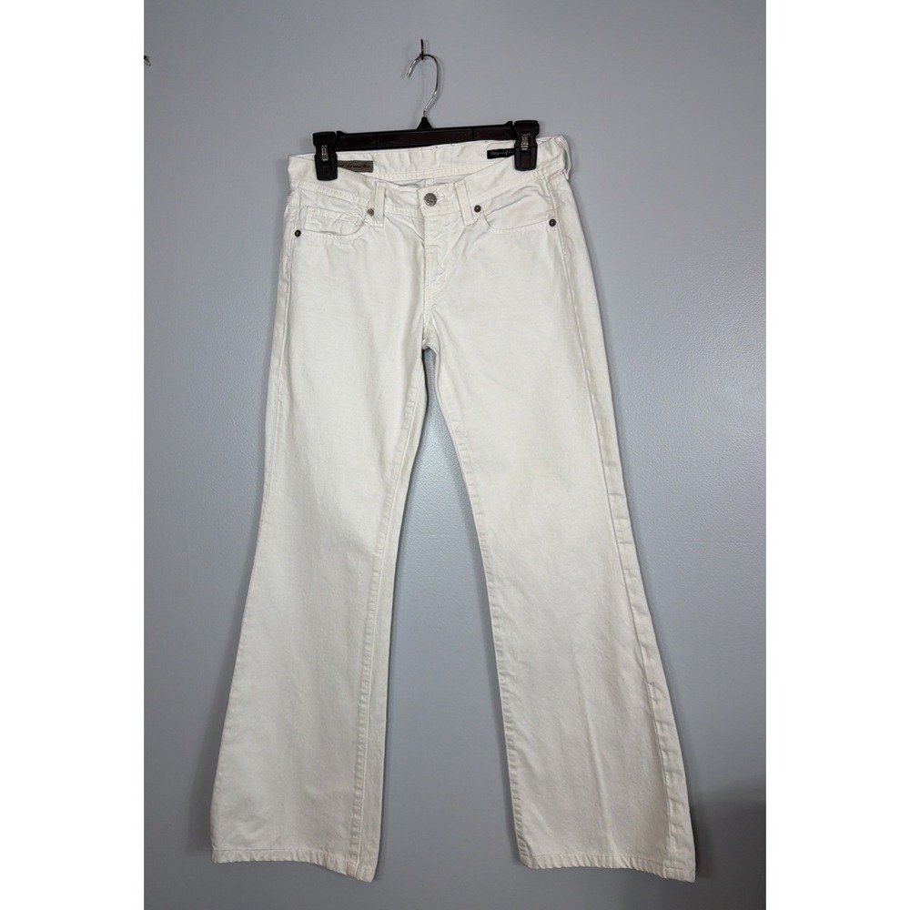 Vintage Citizens of Humanity Ingrid White Low Rise Flare Jeans 100% Cotton 27x30 - Picture 1 of 14